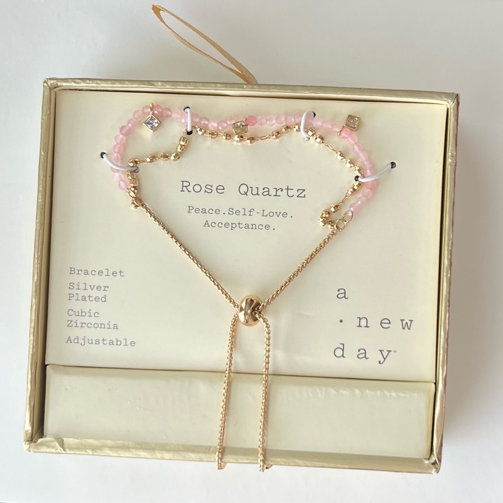 🌸A New Day Rose Quartz Adjustable Bracelet